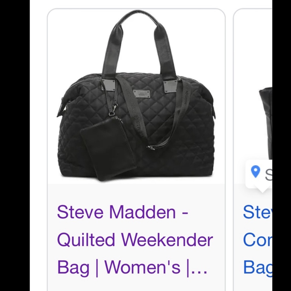 Steve Madden- DSW Weekender Bag in black